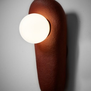 Natural Clay Sconce, Ceramic Wall Light (Size S)- Handmade and Unique Sconce - Zakohani