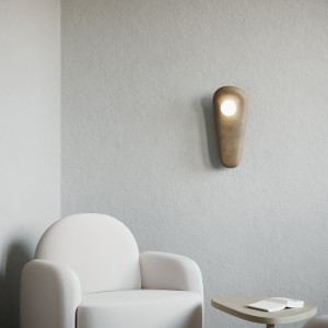 Natural Clay Sconce, Ceramic Wall Light (Size M)- Handmade and Unique Sconce - Zakohani