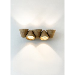 Ceramic Wall Bell Sconce (5 lamps), Clay Wall Mounted Bell lights, Fancy Bell Jar Wall Light for Bedroom, Living room, Bathroom - Pecherni