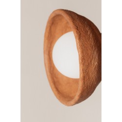 Round Wall Sconce - Clay Round Wall Light, Ceramic Led Wall Sconce ideal for Bedroom, Living room, Bathroom