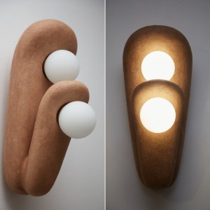 Clay Wall Sconce, Handmade Ceramic Wall Light with Organic Sculptural design ideal for Bedroom, Bathroom, Hallway, Dining or Living Room