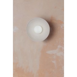 Round Wall Sconce (size 30 cm) - Clay Round Wall Light, Ceramic Led Wall Sconce ideal for Bedroom, Living room, Bathroom